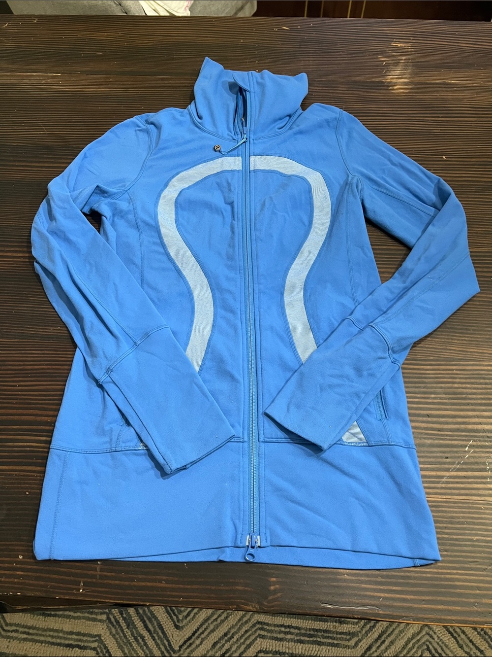 lululemon athletica Sky Blue Full-Zip Athletic Jacket